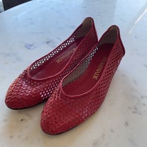 Red 80s Vintage Flats